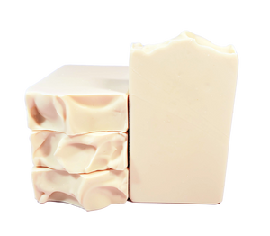 Four bars of light pink soap