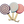 Load image into Gallery viewer, Three lollipop sponges, one purple, pink, and white swirled, one light blue, pink, and white swirled, and one pink, light pink, and white swirled. Each one is on a wooden stick with a looped rope on the end for easy hanging.
